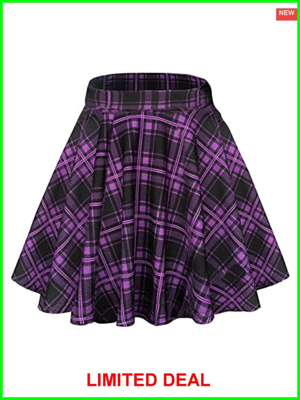 Stretchy Flared Casual Mini Skater Skirt